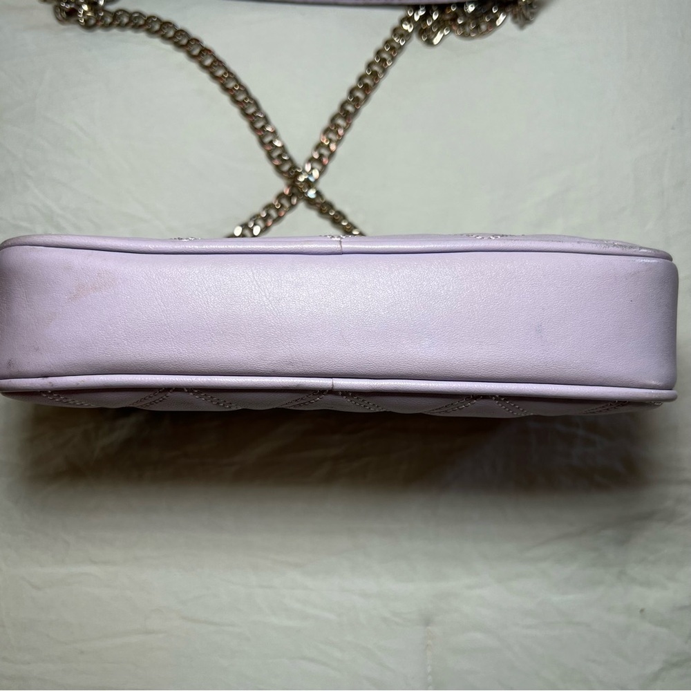 Kate Spade Carey Mini Quilted Crossbody Purse Chain Strap - Lilac / Light Purple - Picture 13 of 16